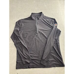 Straight Down Golf Pullover Men's Large Charcoal Quarter Zip Long Sleeve Bel Air